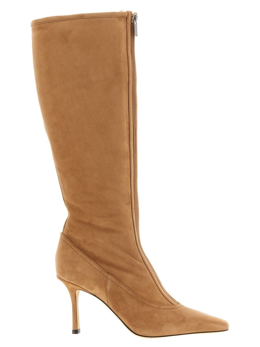 Beige Zipper Jozi Boots 1