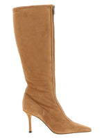Beige Zipper Jozi Boots 1
