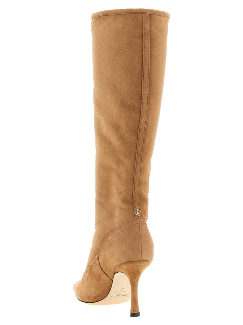 Beige Zipper Jozi Boots 3