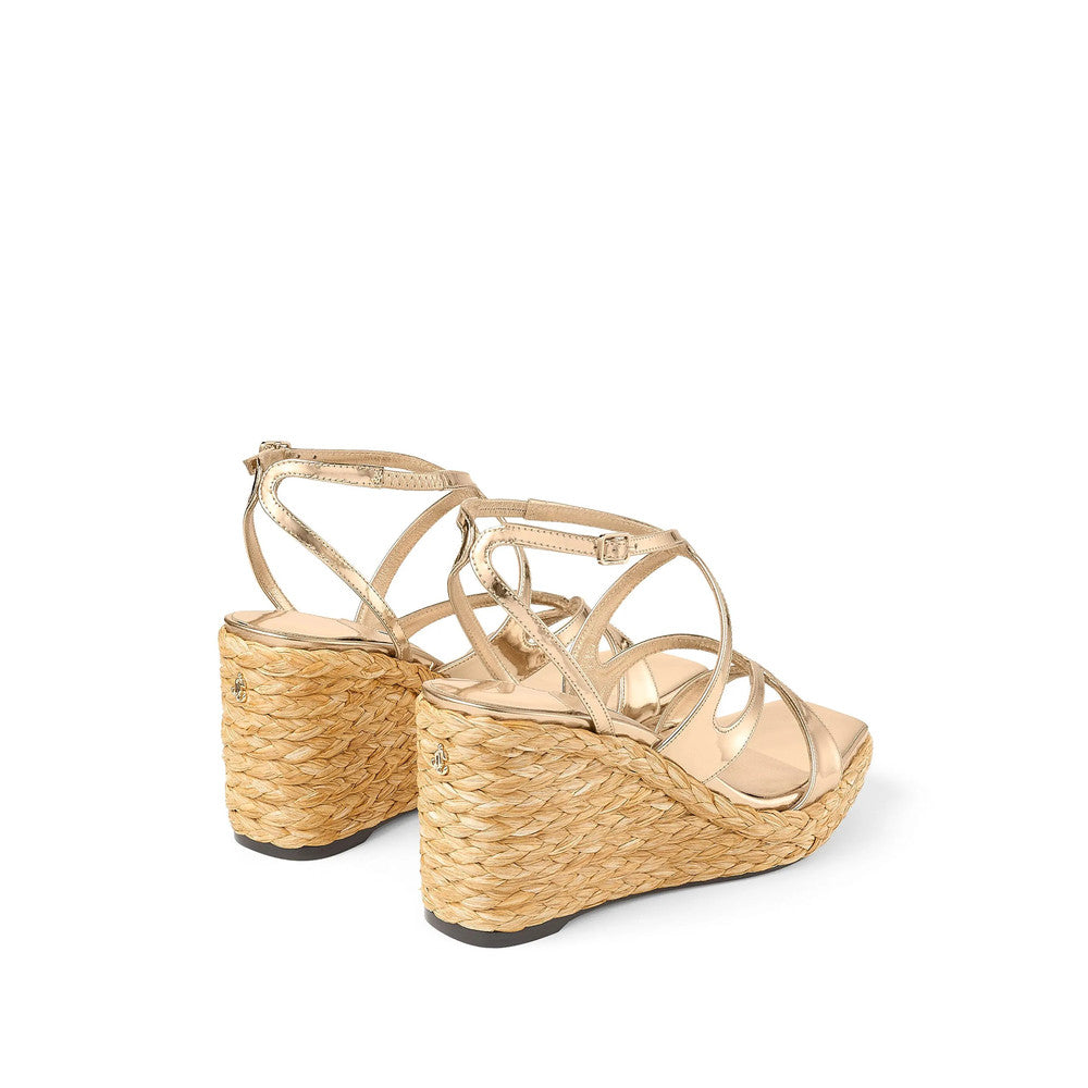 Golden Ankle Strap Wedges 3