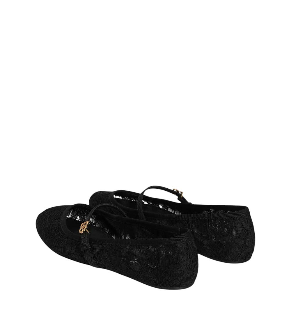 Black Logo Taormina Ballet Flats 3