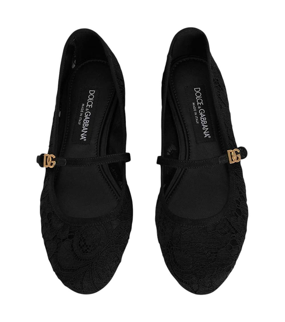 Black Logo Taormina Ballet Flats 4