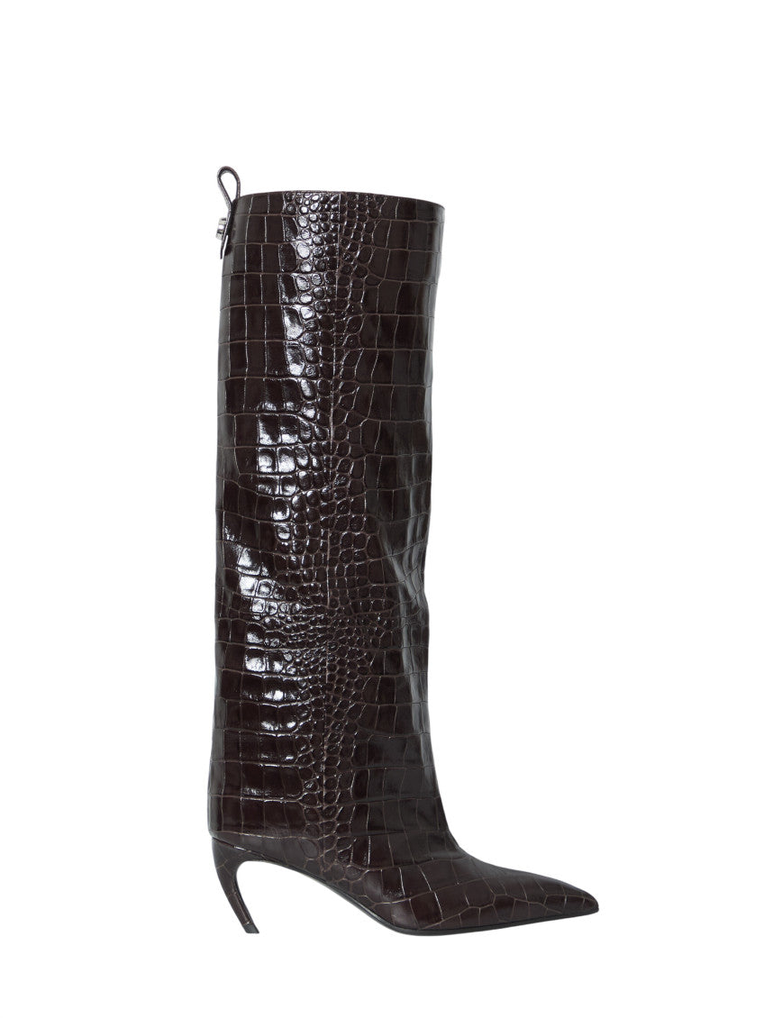 Brown Textured Boots 1