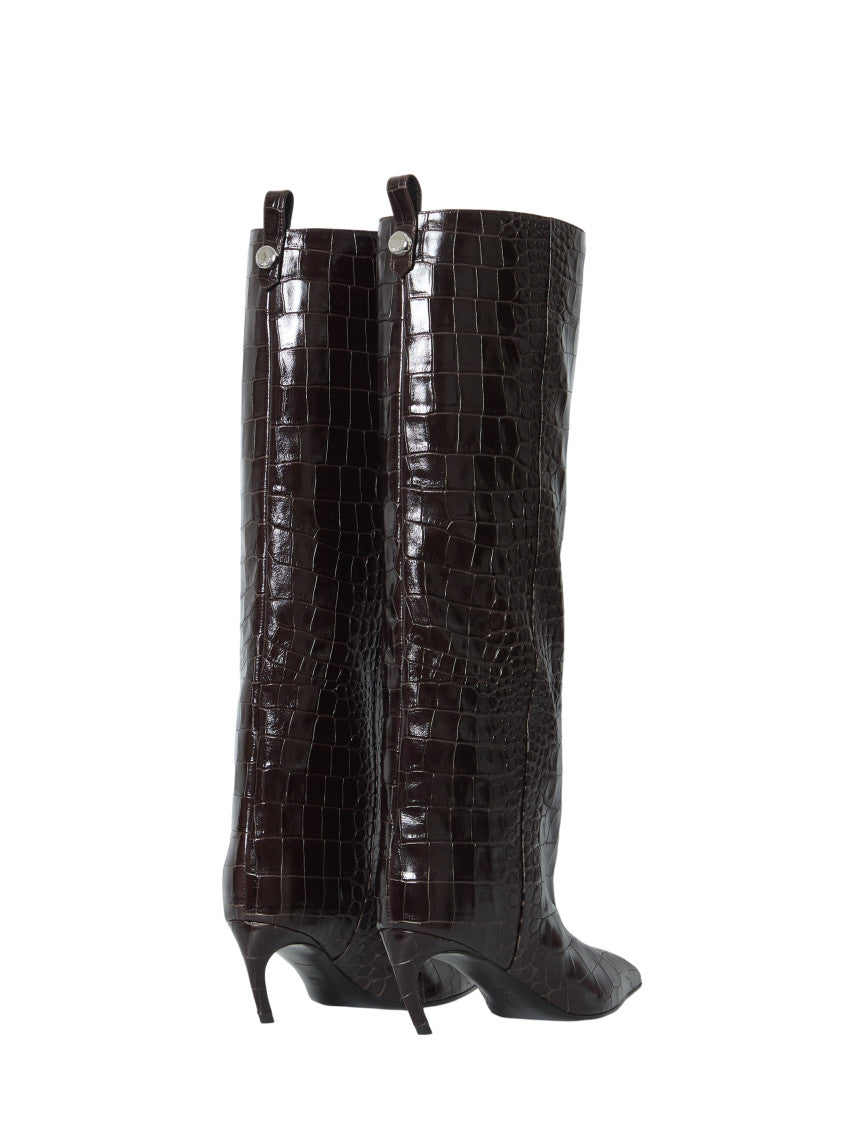 Brown Textured Boots 3