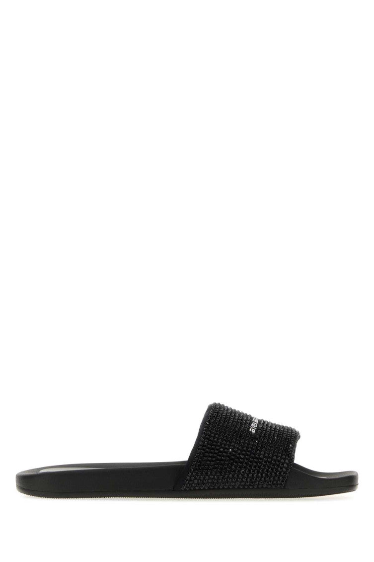 Black Rhinestone Slides 1