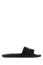 Black Rhinestone Slides 1