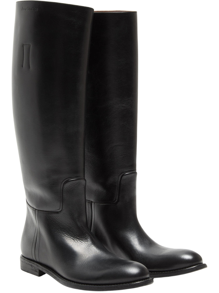 Black Leather Riding Boots 2