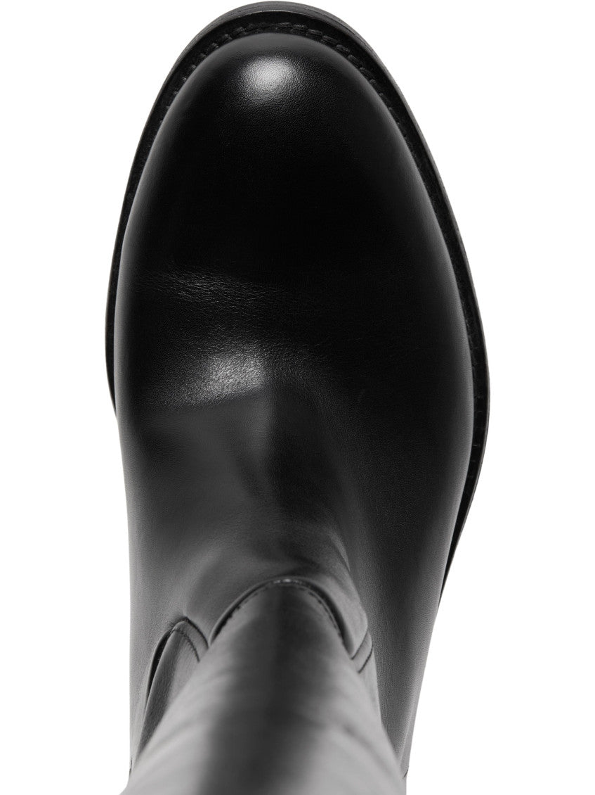 Black Leather Riding Boots 3