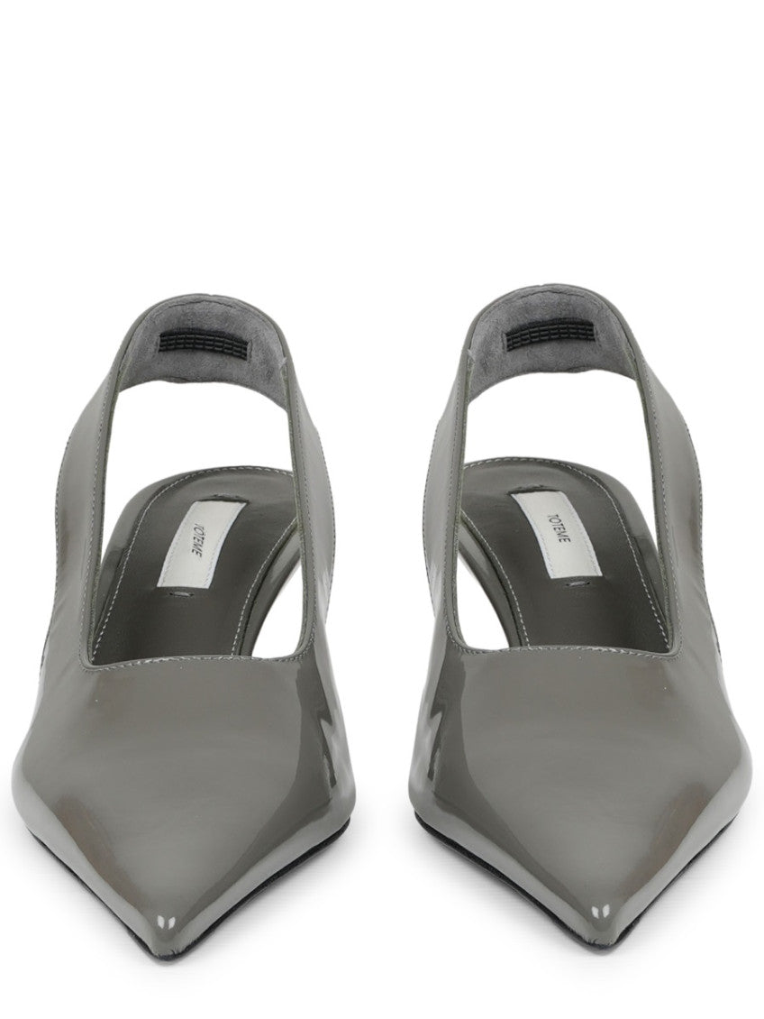 Grey Slingback Pumps 3