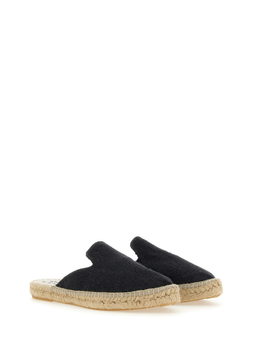 Black Slip-on Espadrille Mule 2