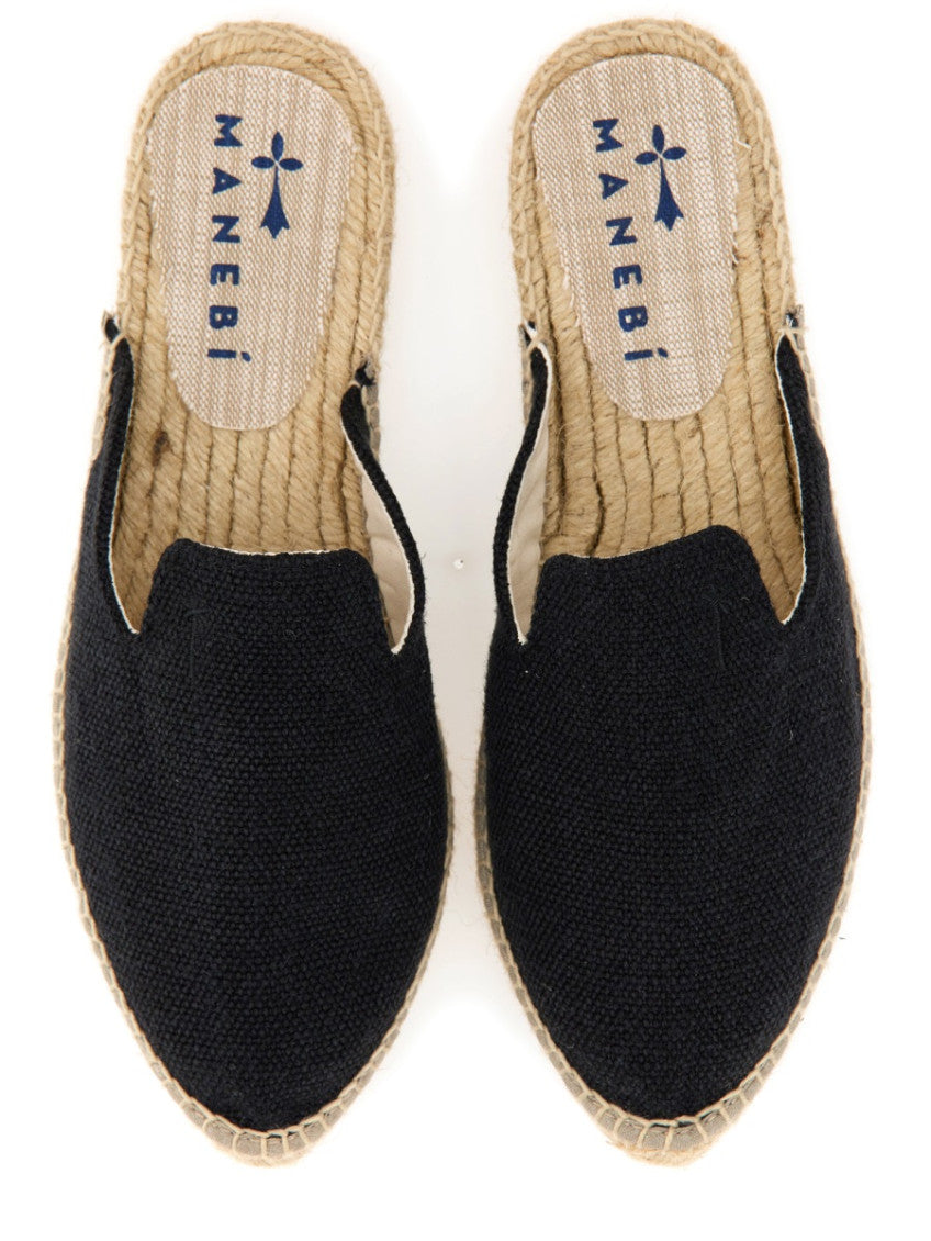 Black Slip-on Espadrille Mule 4
