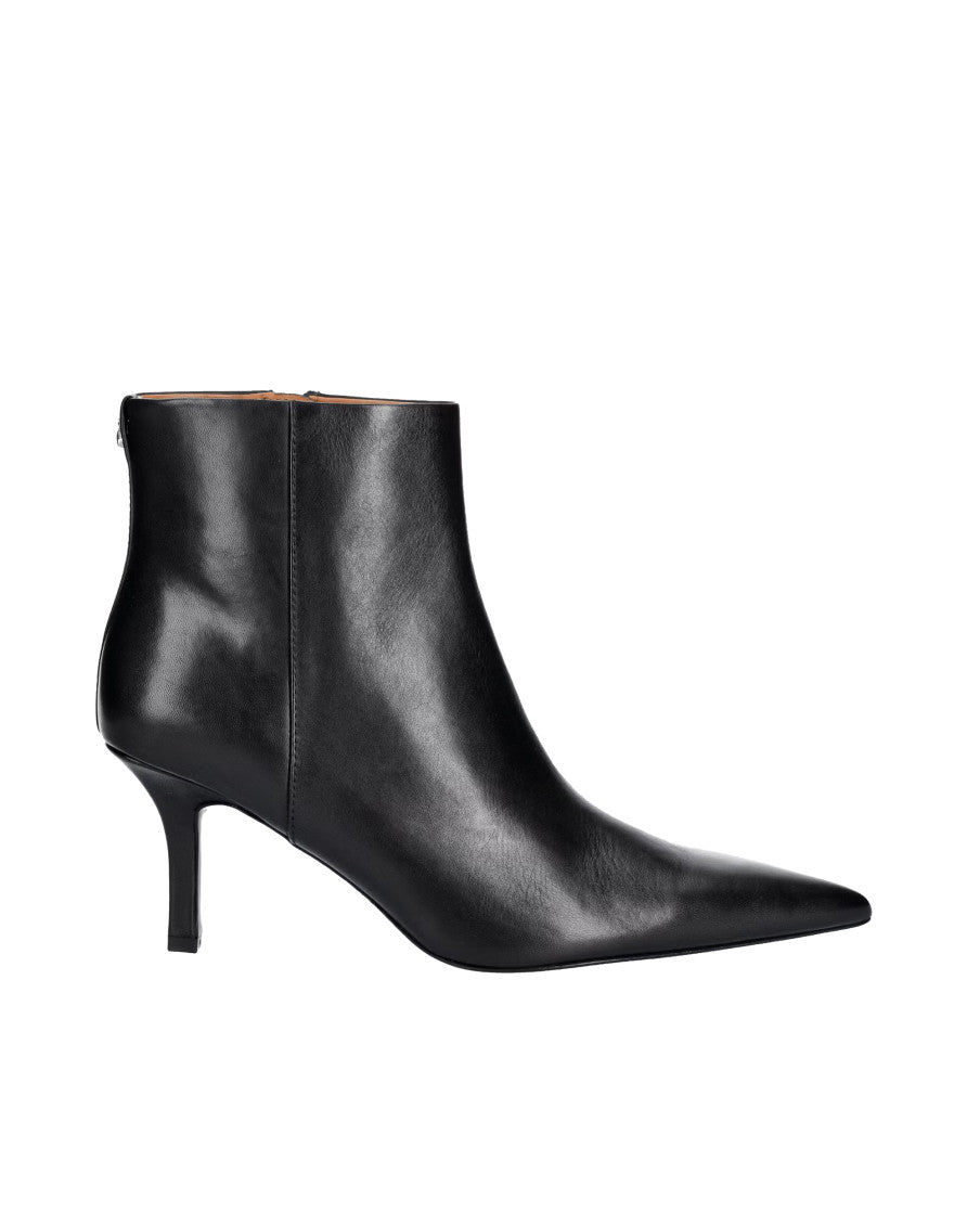 Black Leather Stivaletto Boot 1