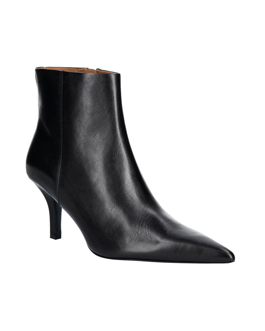 Black Leather Stivaletto Boot 2