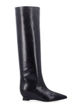 Black Leather Camille Boots 1