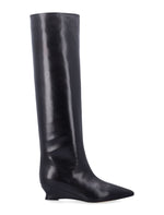 Black Leather Camille Boots 1