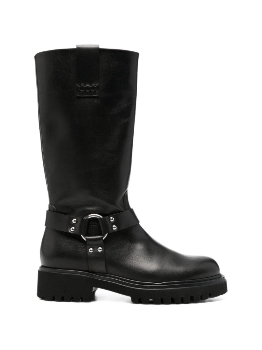 Black Solid Webster Boots 1