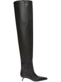 Black Leather Baschi Boots 1