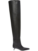 Black Leather Baschi Boots 1