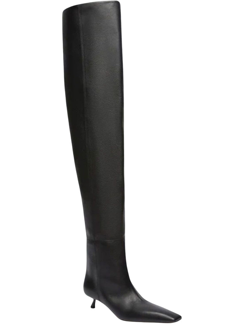 Black Leather Baschi Boots 2