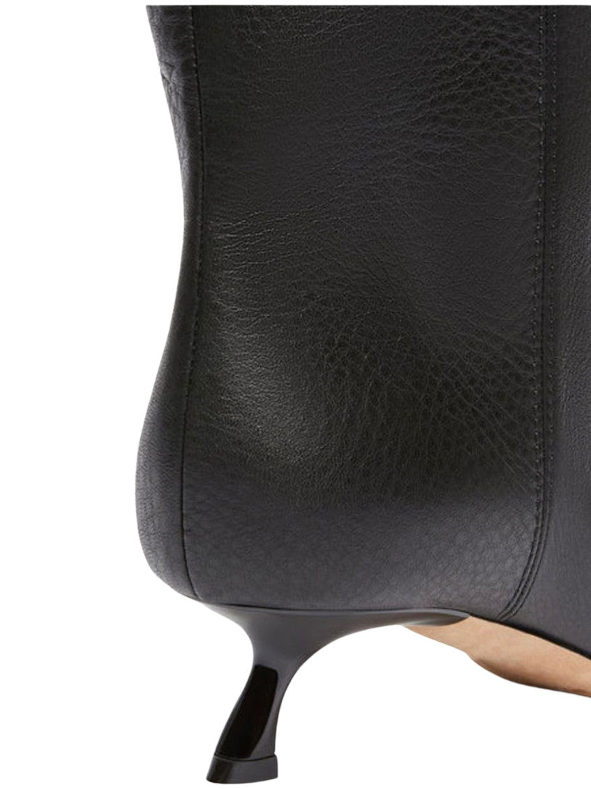 Black Leather Baschi Boots 4