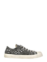 Black Paisley Jean Low Sneakers 1