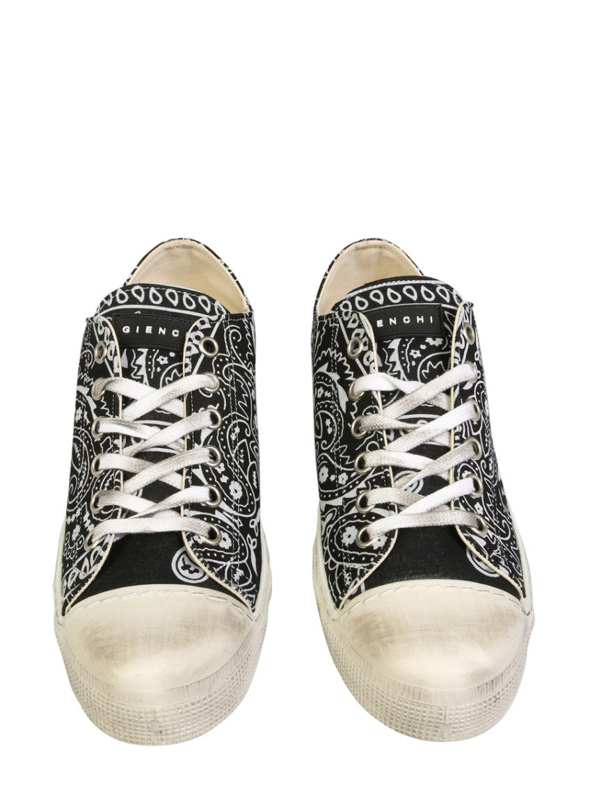 Black Paisley Jean Low Sneakers 2