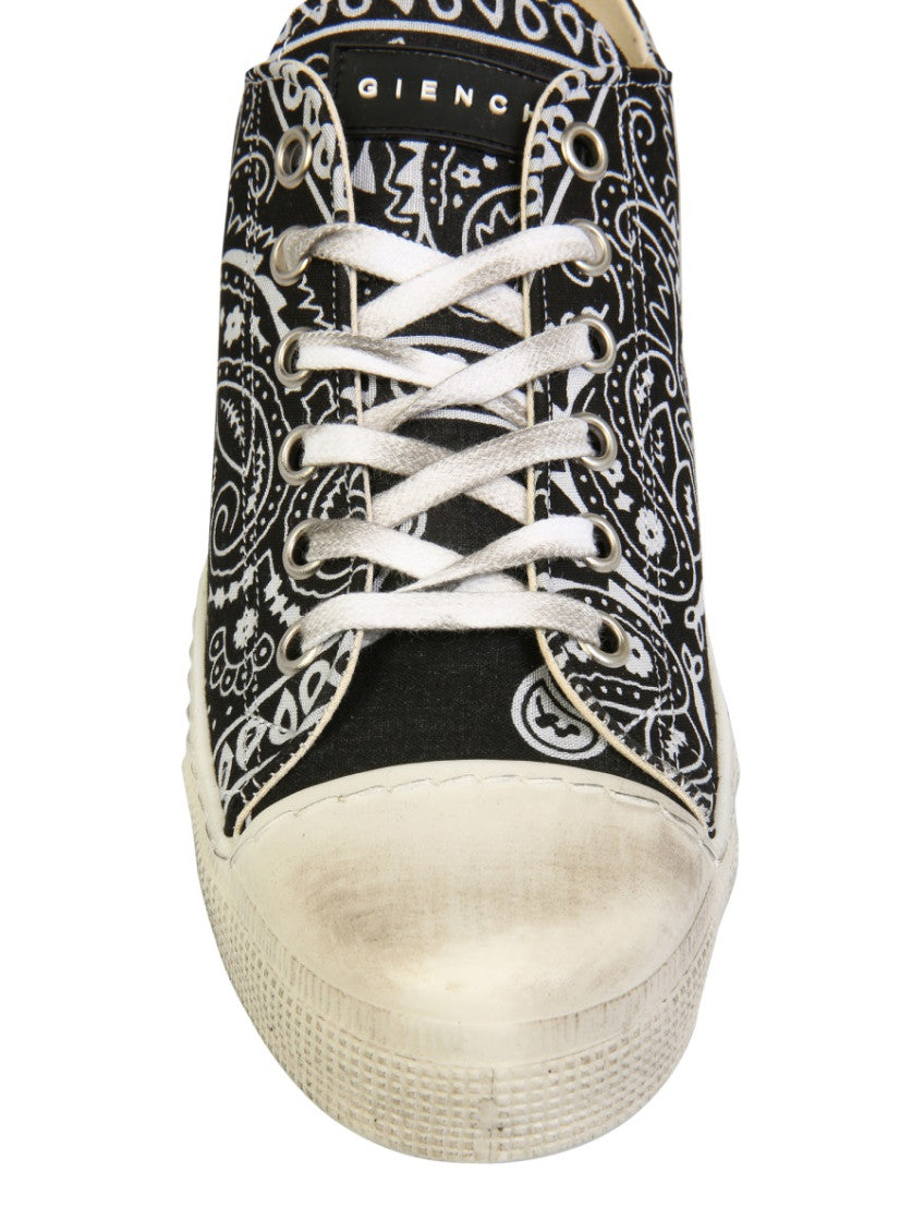Black Paisley Jean Low Sneakers 3