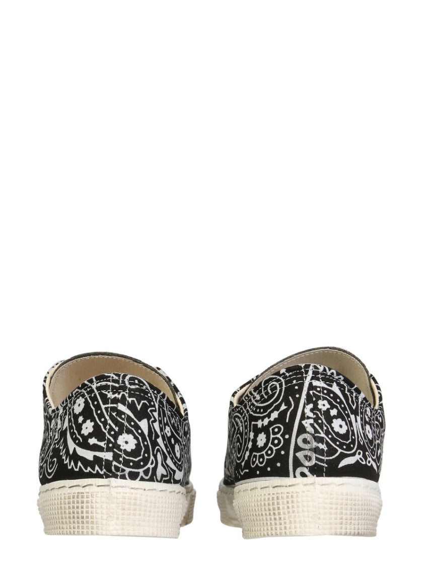 Black Paisley Jean Low Sneakers 4