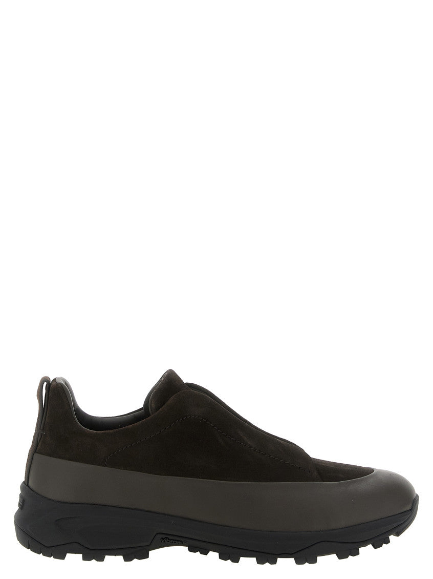 Brown Triple Stitch Sneakers 1