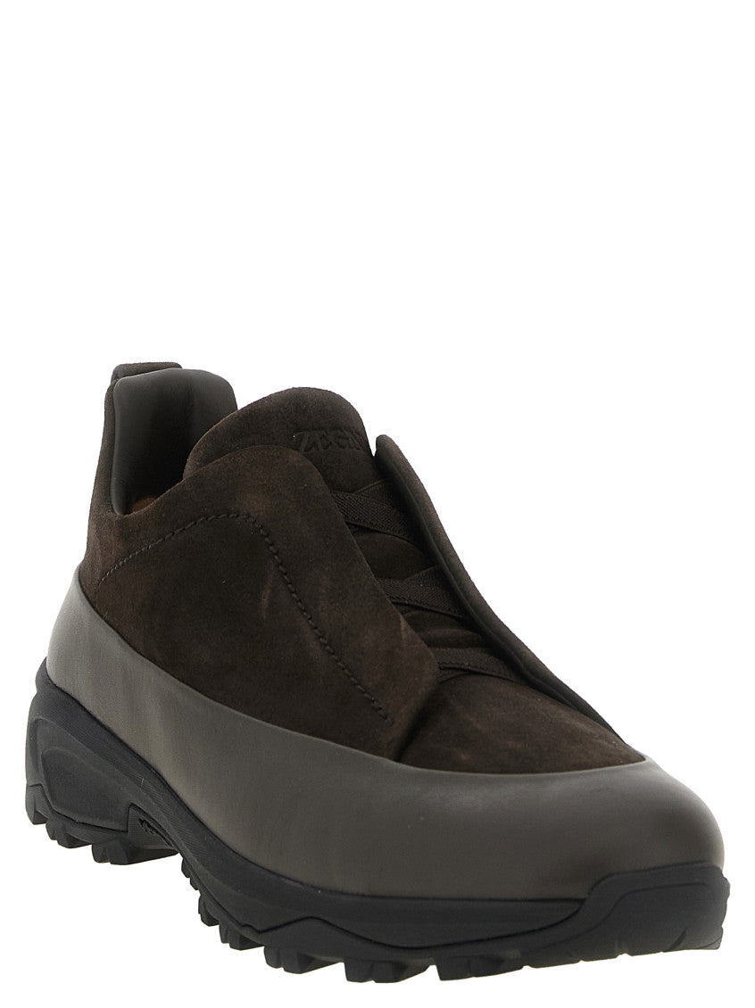 Brown Triple Stitch Sneakers 2