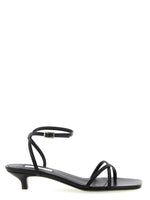 Black Leather Crossover Sandals 1