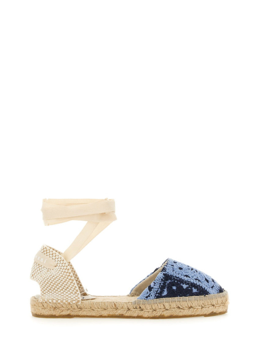 Blue Crochet Espadrilles 1