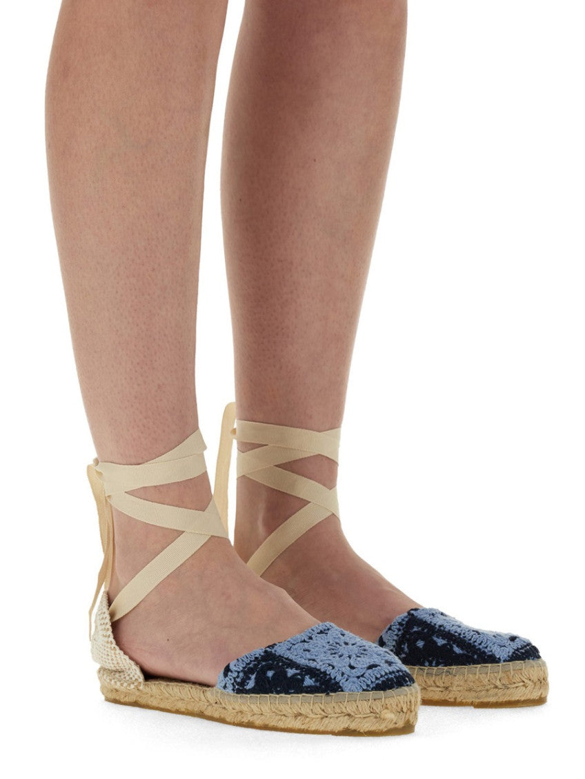 Blue Crochet Espadrilles 2