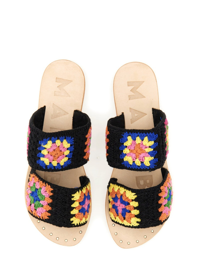 Black Floral Yucatan Sandals 2