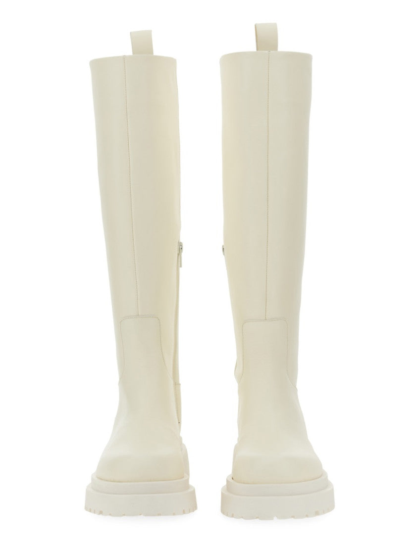 White High Leather Boots 2
