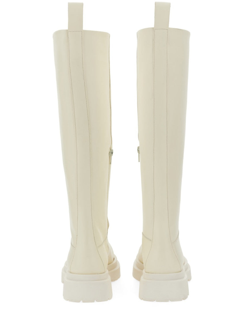 White High Leather Boots 3