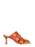 Brown Leather Mayte Heels 1