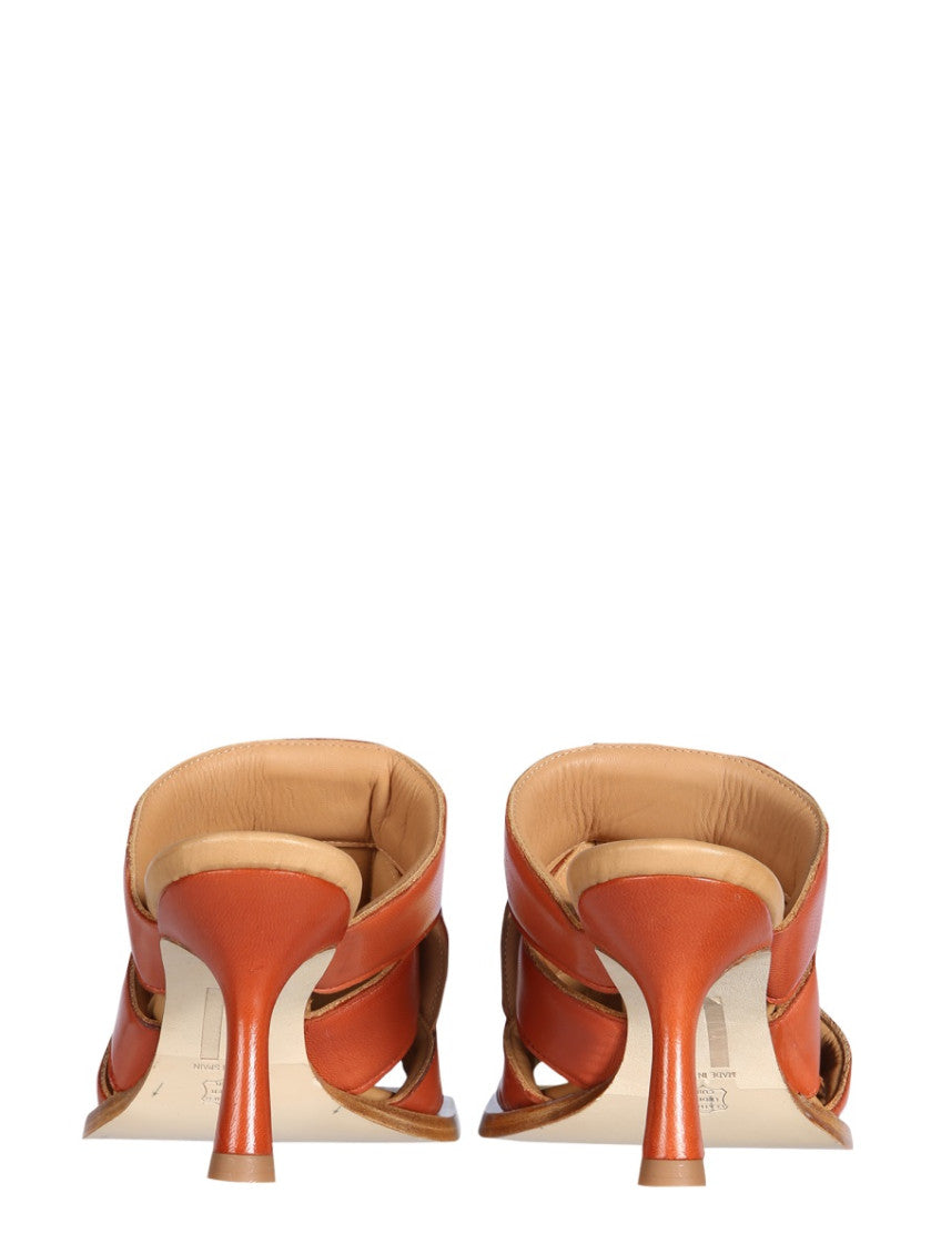 Brown Leather Mayte Heels 3