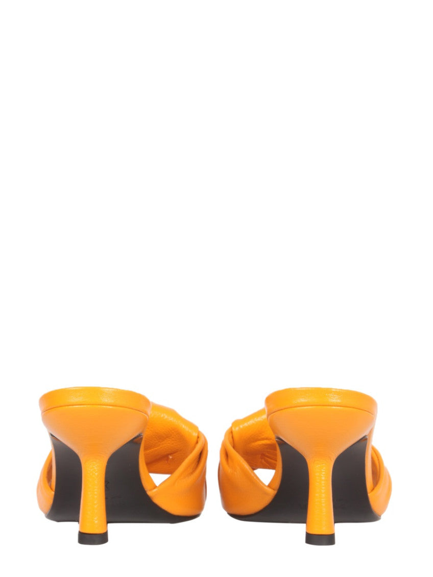 Orange Knot Slip-on Heels 3
