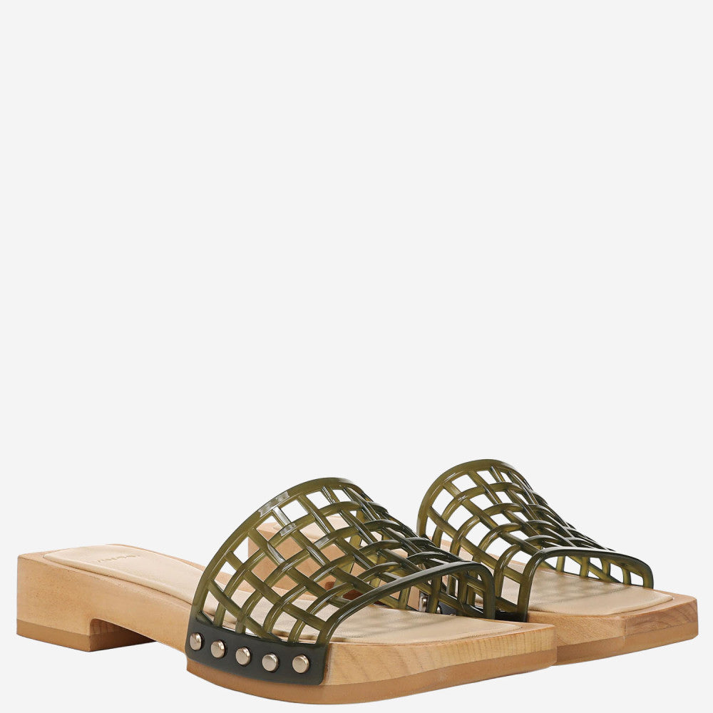 Green Slip-on Sandals 2