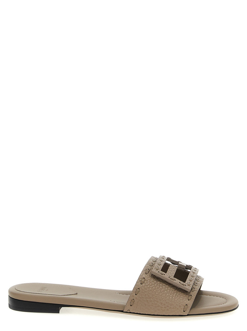Natural Slip On Sandals 1