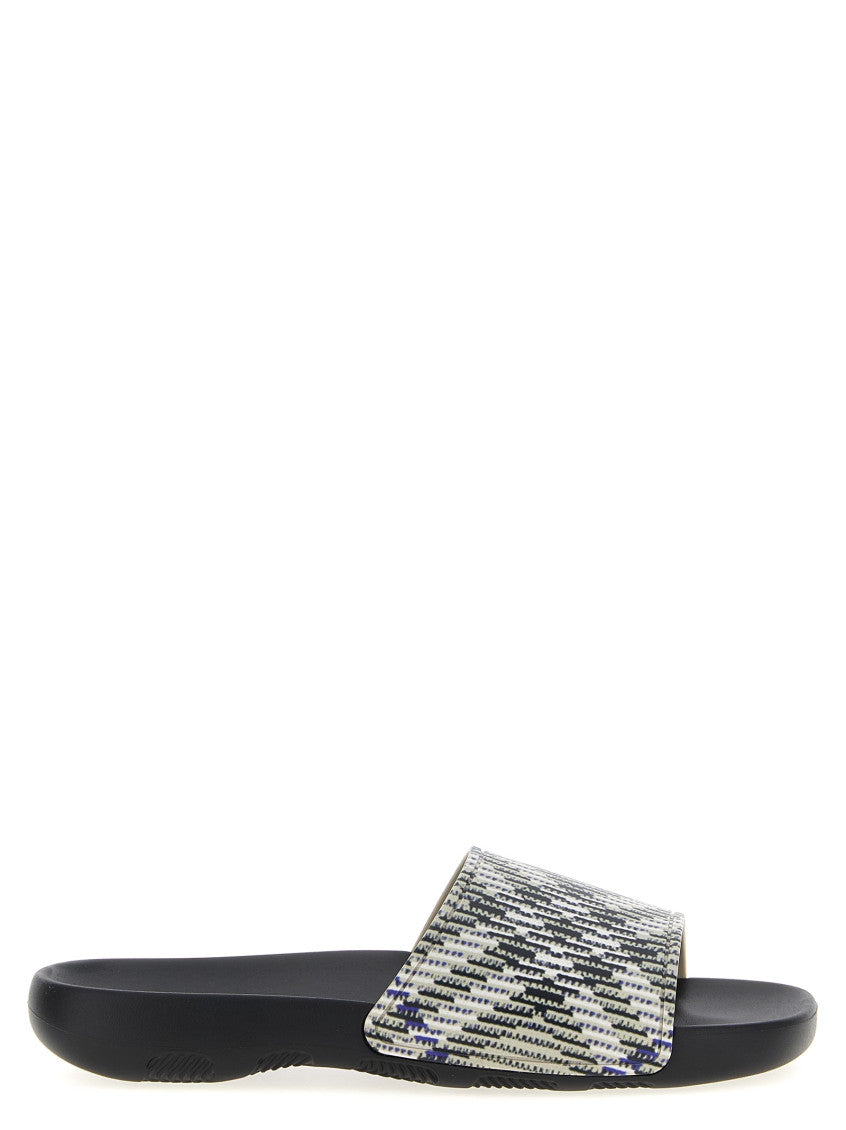 BlackWhite Check Slides 1