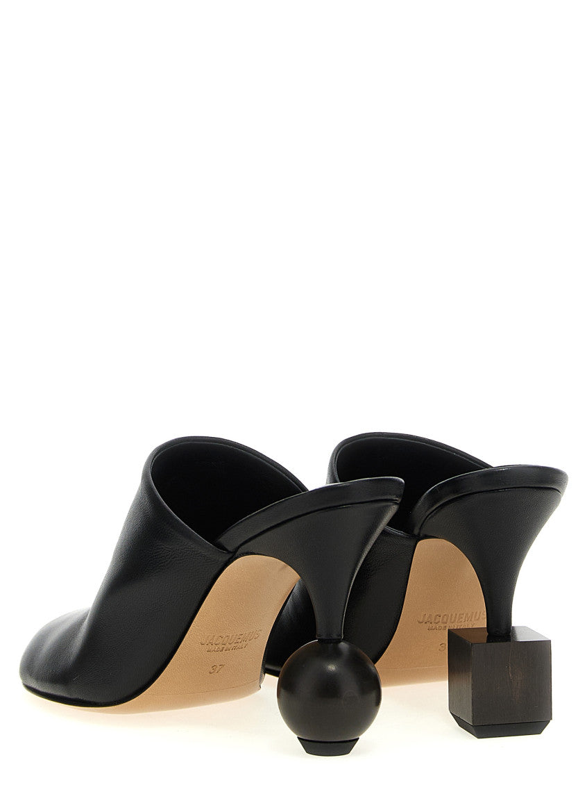 Black Leather Mules 2