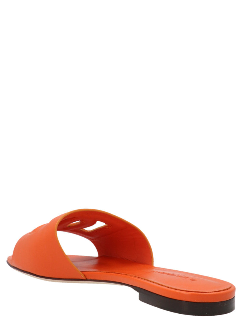 Orange Logo Sandals 2