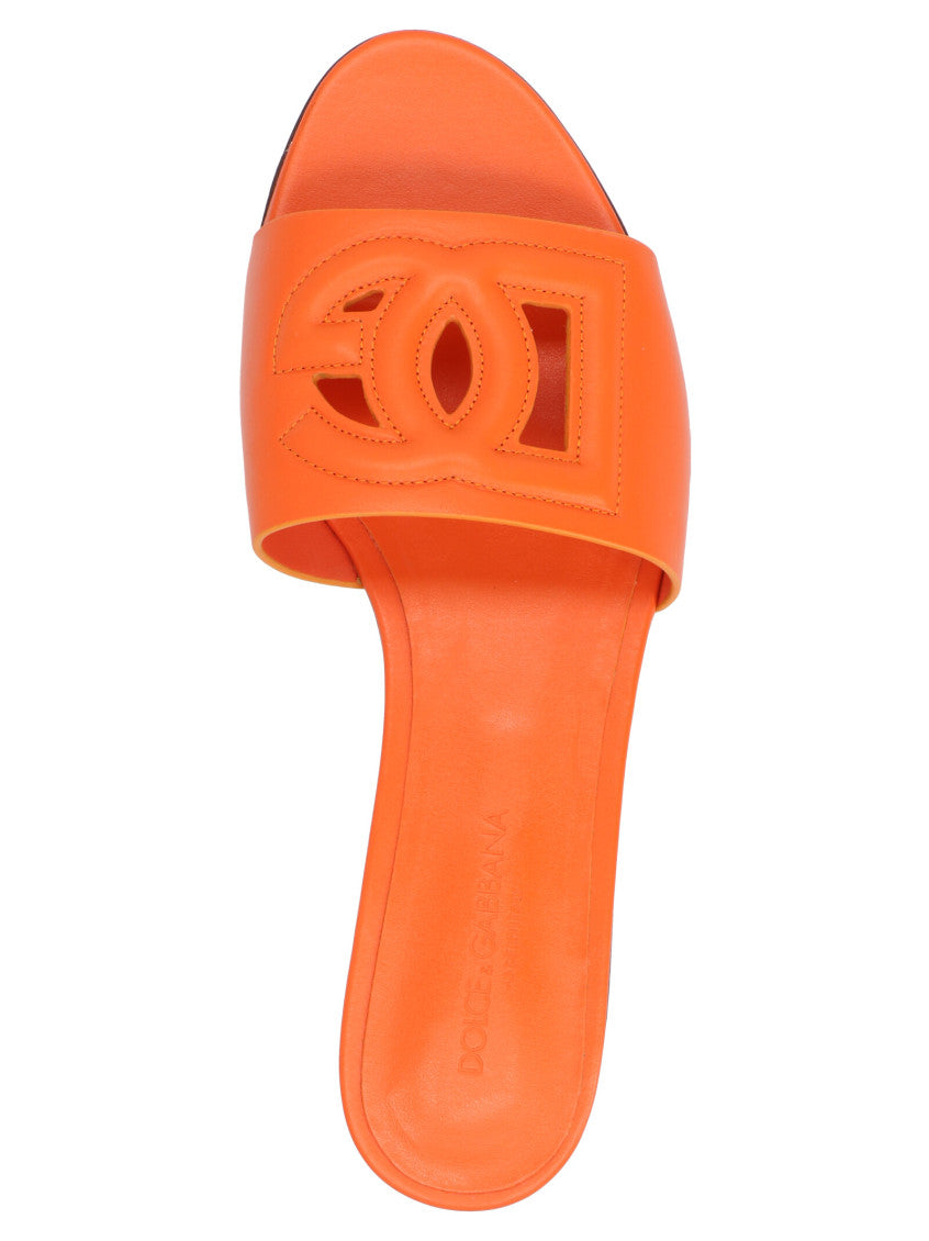 Orange Logo Sandals 3