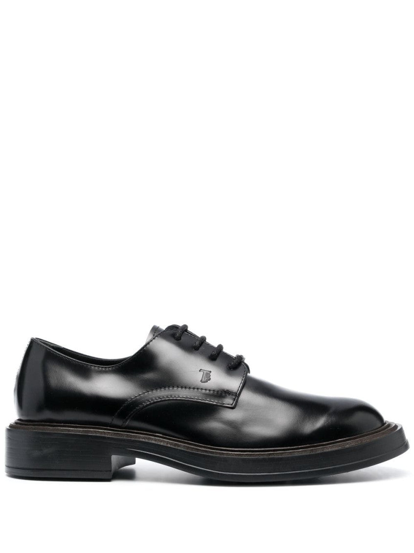Black Leather Lace Up Shoes 1