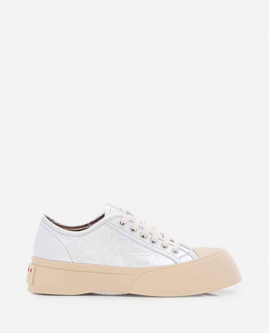 Silver Lace Up Sneakers 1