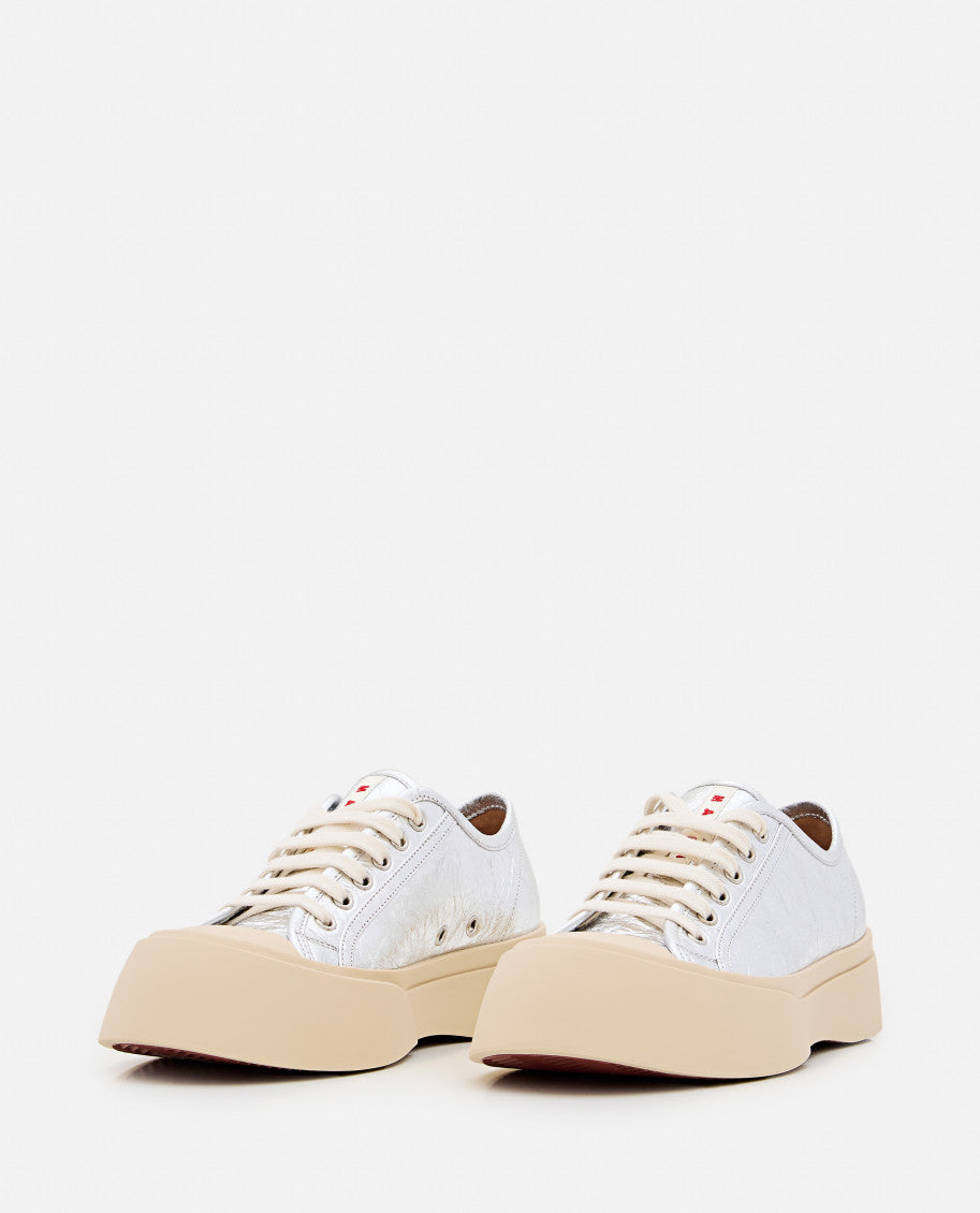 Silver Lace Up Sneakers 2