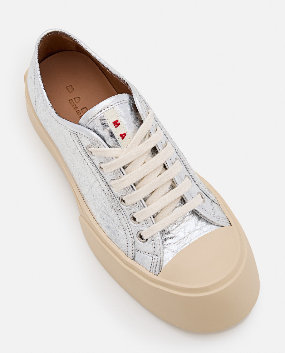 Silver Lace Up Sneakers 4