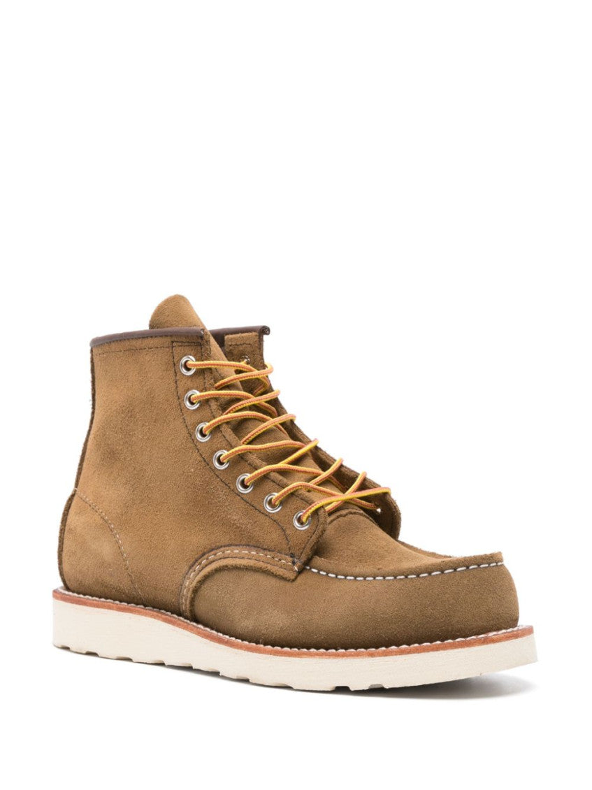 Beige Brown Classic Moc Leather Ankle Boots 2